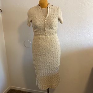 Vintage 1930s Style Knit Dress, Small